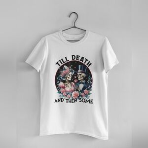 Nwt Till death white tee shirt  graphic tee